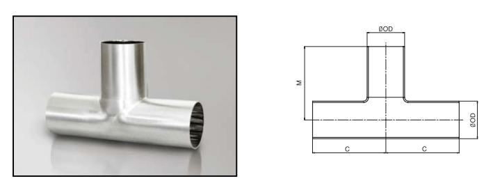 TKF TK-FUJINKIN TKSCT 富士金 等徑三通 標準三通 短三通參數