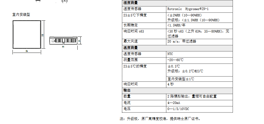 Rotronic HygroFlex HF1 濕度變送器安裝選項圖片